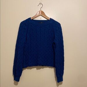 J. Crew Blue Cable Knit Women's Sweater. Size S . Style AY824